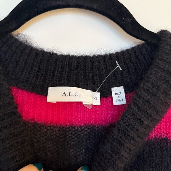 A.L.C. Waverly Sweater in Black Magenta Size XS - Picture 3 of 4